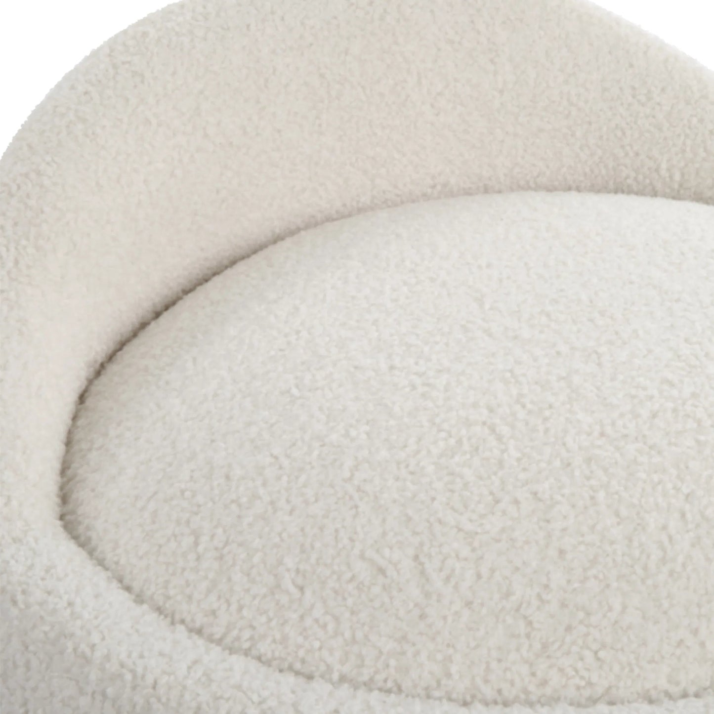 003 SI-2262240 | Closeup | Swirl Swivel Sheepskin Ottoman by Uttermost in wood. Made from hardwood, plywood, fabric, foam in a transitional style.
