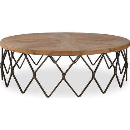 Chain Reaction Coffee Table by Uttermost in iron. Made from old fir, plywood, iron in a unique style.