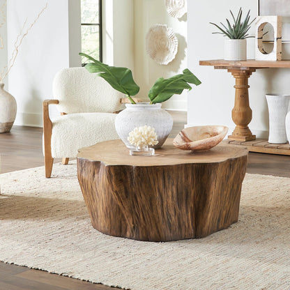 Woods Edge Sierra Coffee Table by Uttermost. Made from fiberglass with mixwood in a unique style.