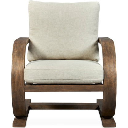 Bedrich Accent Chair by Uttermost in gray. Made from upholstery with mango wood, veneer in a transitional style.