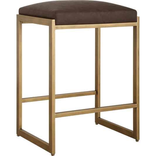 Atticus Counter Stool by Uttermost. Made from mdf, iron, pu leather, foam in a unique style.