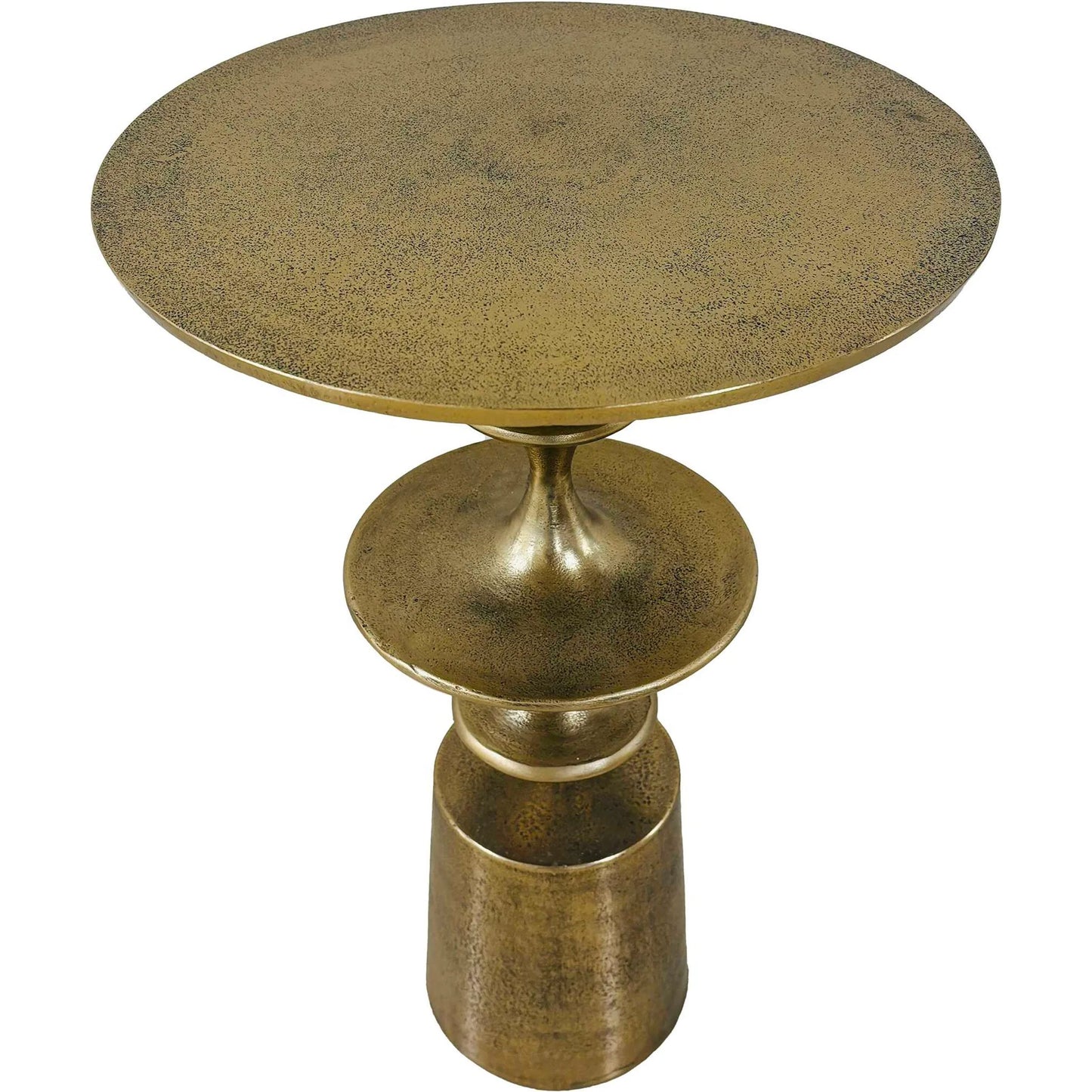 003 SI-2262320 | Closeup | Flight Accent Table by Uttermost in brass. Made from aluminum in a unique style.
