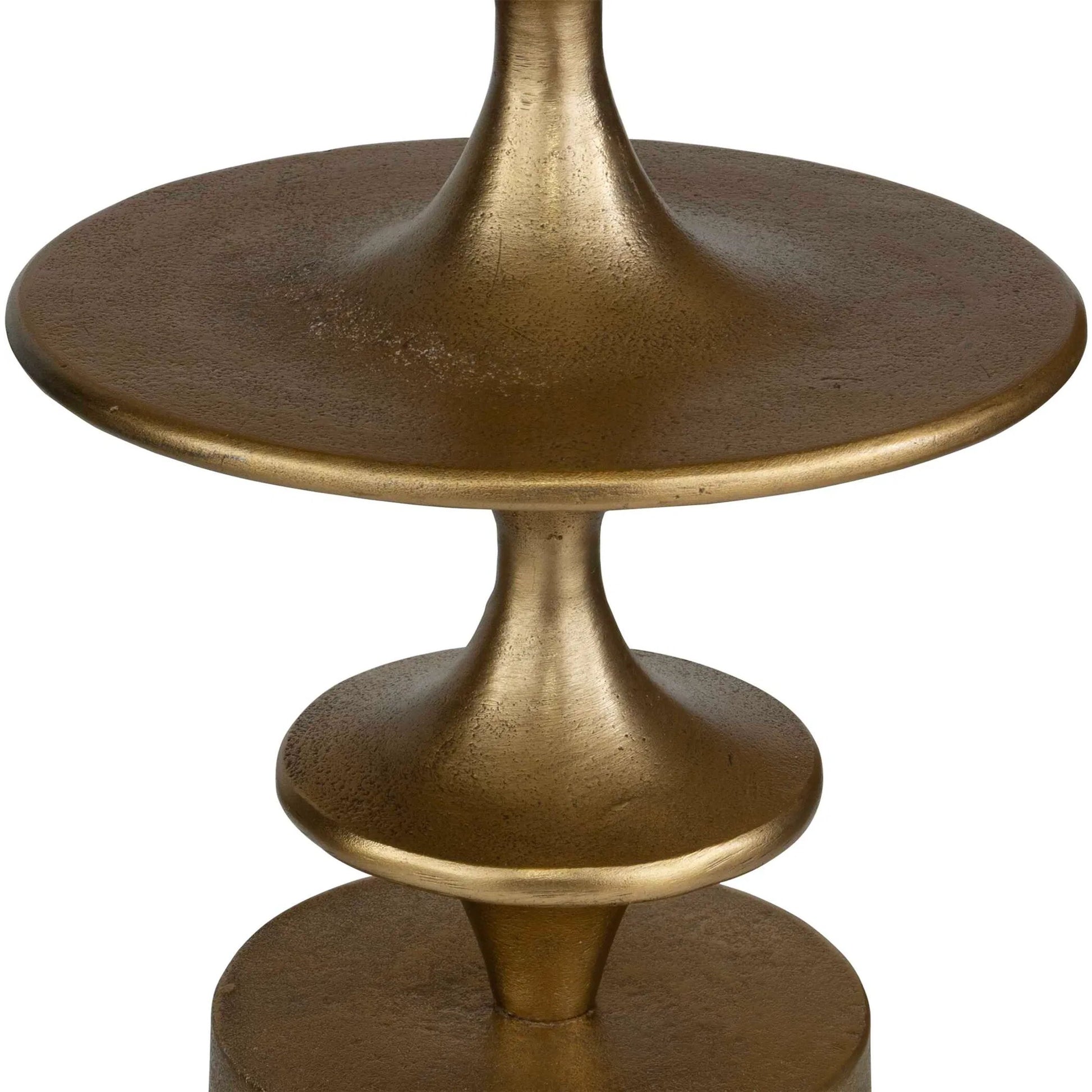 Flight Accent Table by Uttermost in brass. Made from aluminum in a unique style.
