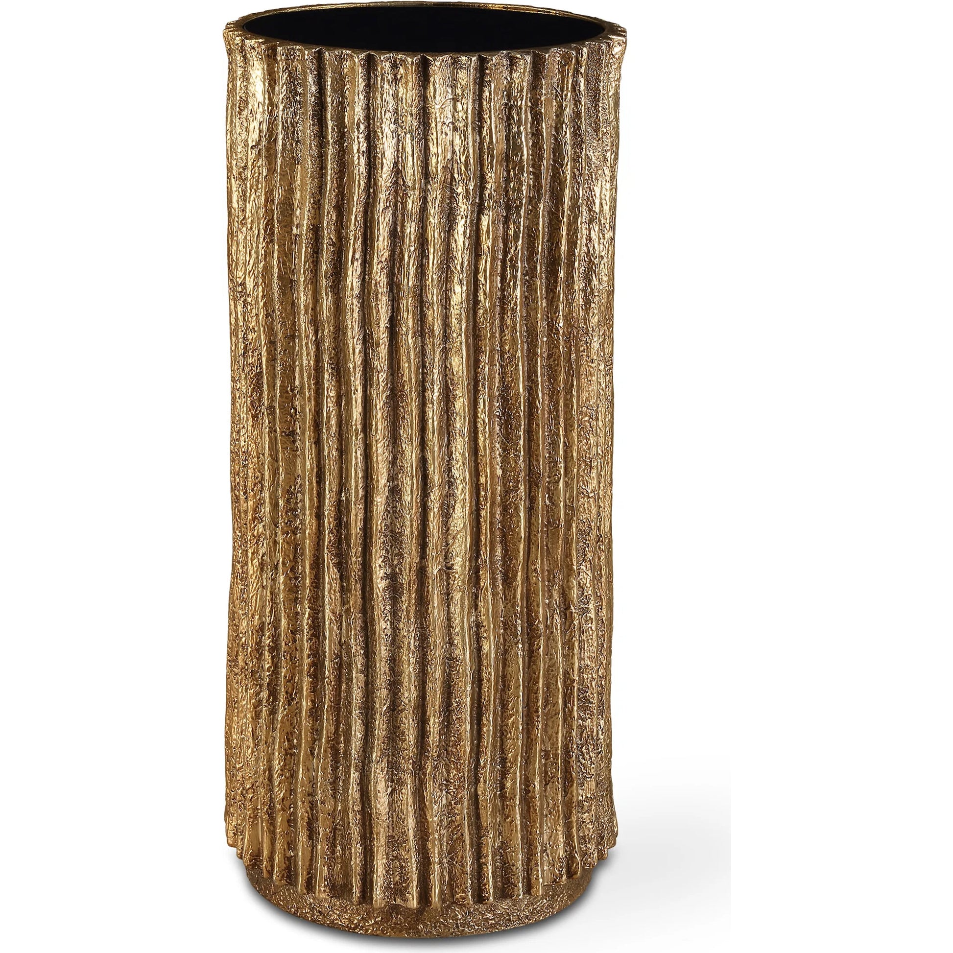 Echo Drink Table by Uttermost in gold. Made from resin, glass in a unique style.