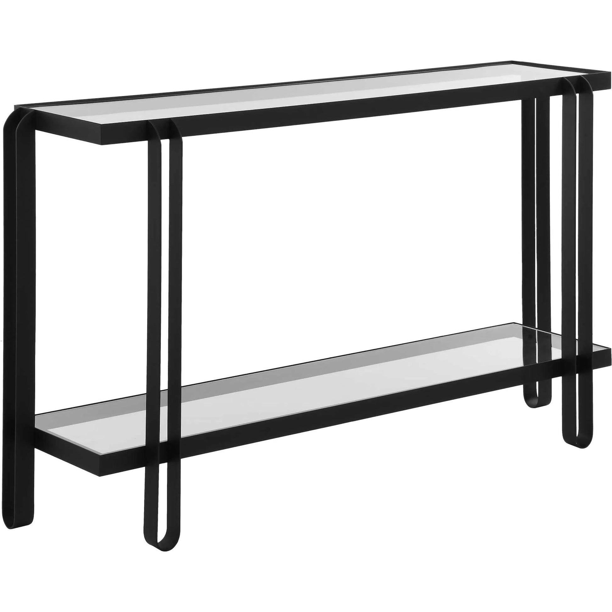 Shadow Console Table by Uttermost in iron. Made from iron, tempered glass in a unique style.