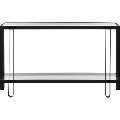 Shadow Console Table by Uttermost in iron. Made from iron, tempered glass in a unique style.