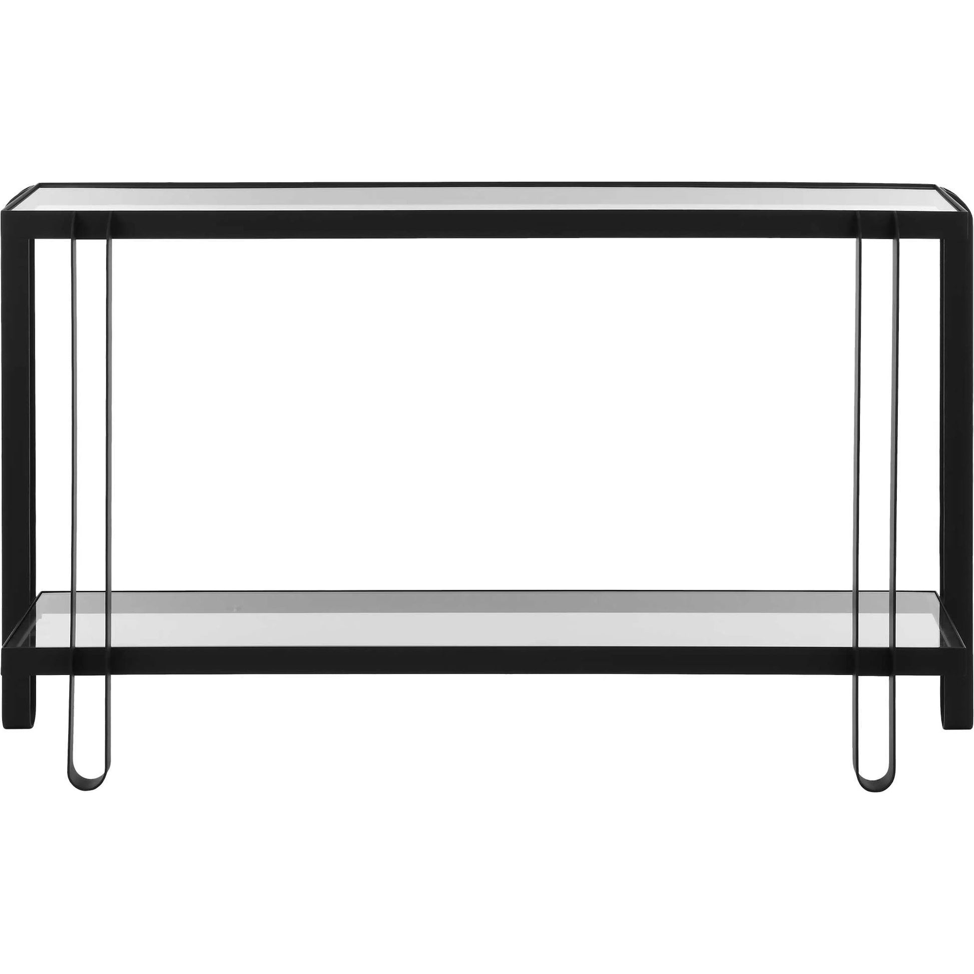 Shadow Console Table by Uttermost in iron. Made from iron, tempered glass in a unique style.