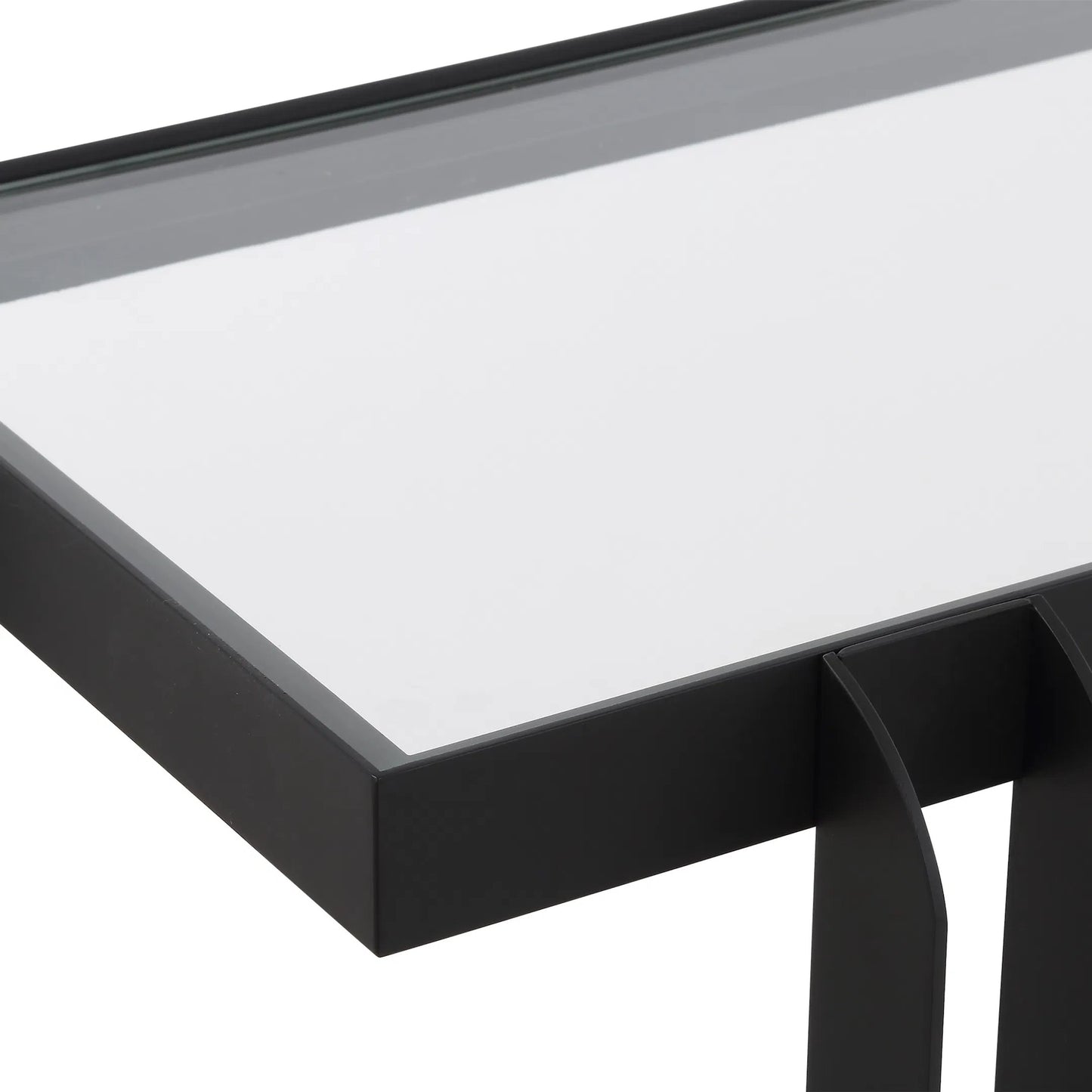 009 SI-2262310 | Lifestyle | Shadow Console Table by Uttermost in iron. Made from iron, tempered glass in a unique style.