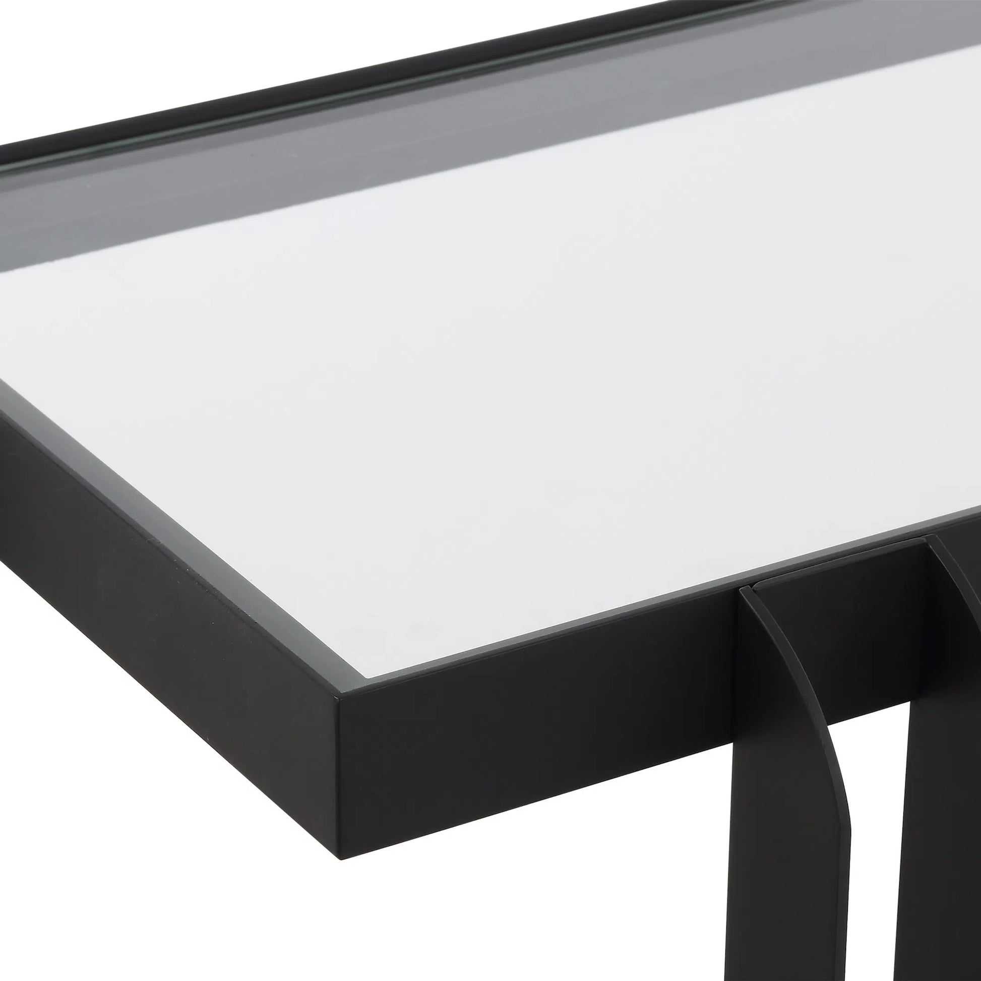 Shadow Console Table by Uttermost in iron. Made from iron, tempered glass in a unique style.