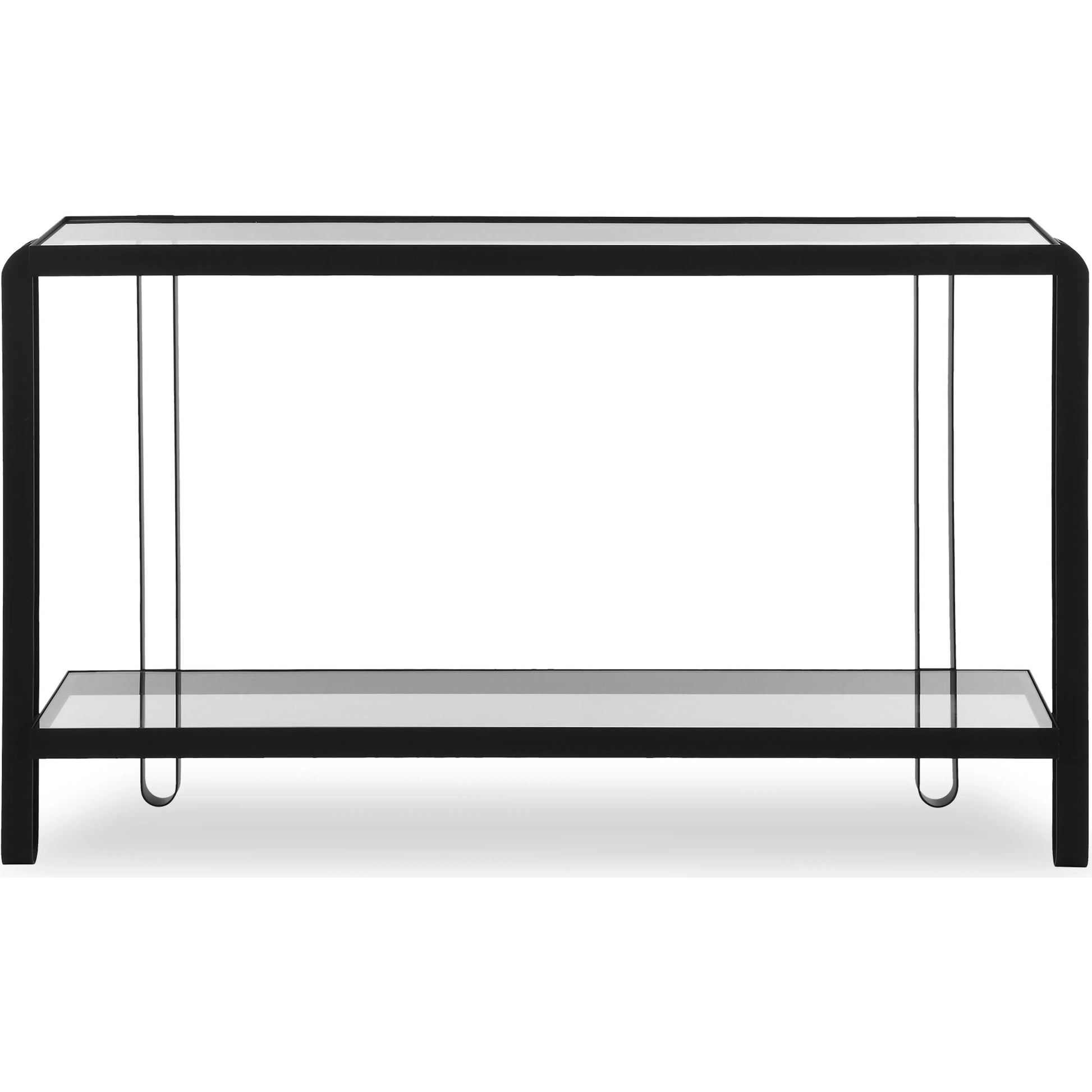 Shadow Console Table by Uttermost in iron. Made from iron, tempered glass in a unique style.
