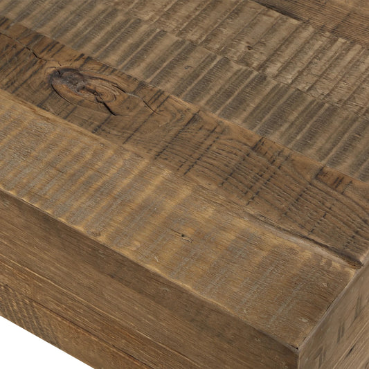 Rustic Planes Modern Coffee Table by Uttermost in oak. Made from reclaimed oak, plywood in a unique style.