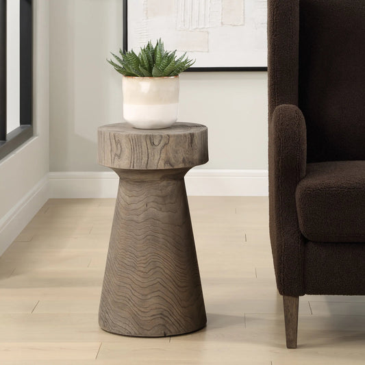 Tree Trails Accent Table by Uttermost in oak. Made from reclaimed oak in a unique style.