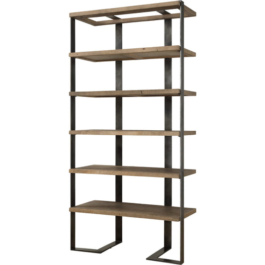 Felix Reclaimed Etagere by Uttermost in iron. Made from reclaied oak, iron, plywood in a modern style.