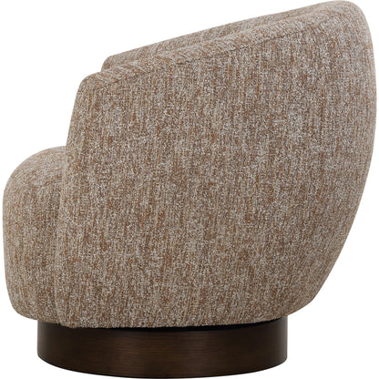 Dunes Fabric Swivel Chair by Uttermost in dark. Made from oak, plywood, foam, fabric in a transitional style.