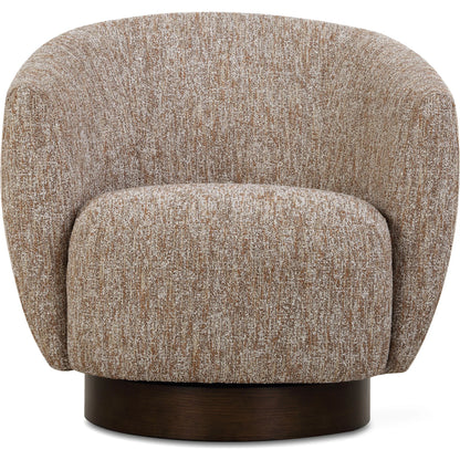 Dunes Fabric Swivel Chair by Uttermost in dark. Made from oak, plywood, foam, fabric in a transitional style.