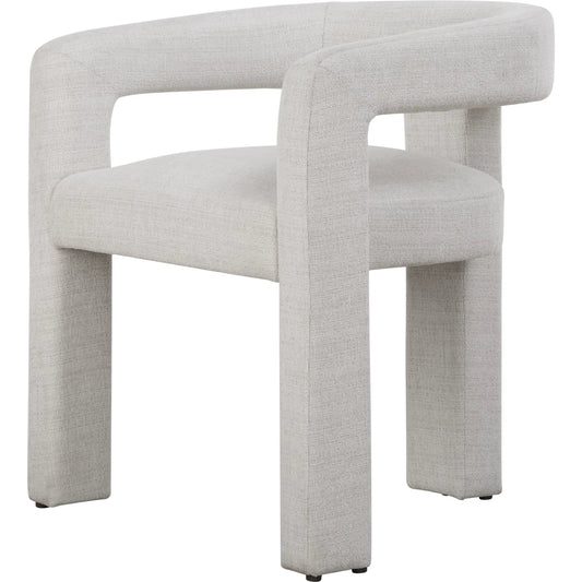Perspective Fabric Dining Chair by Uttermost in ecru. Made from plywood, foam, fabric in a unique style.