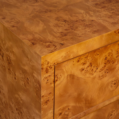 Indus 2-Drawer Burl Chest by Uttermost in poplar burl. Made from accacia, mdf, burl, cemboard in a modern style.