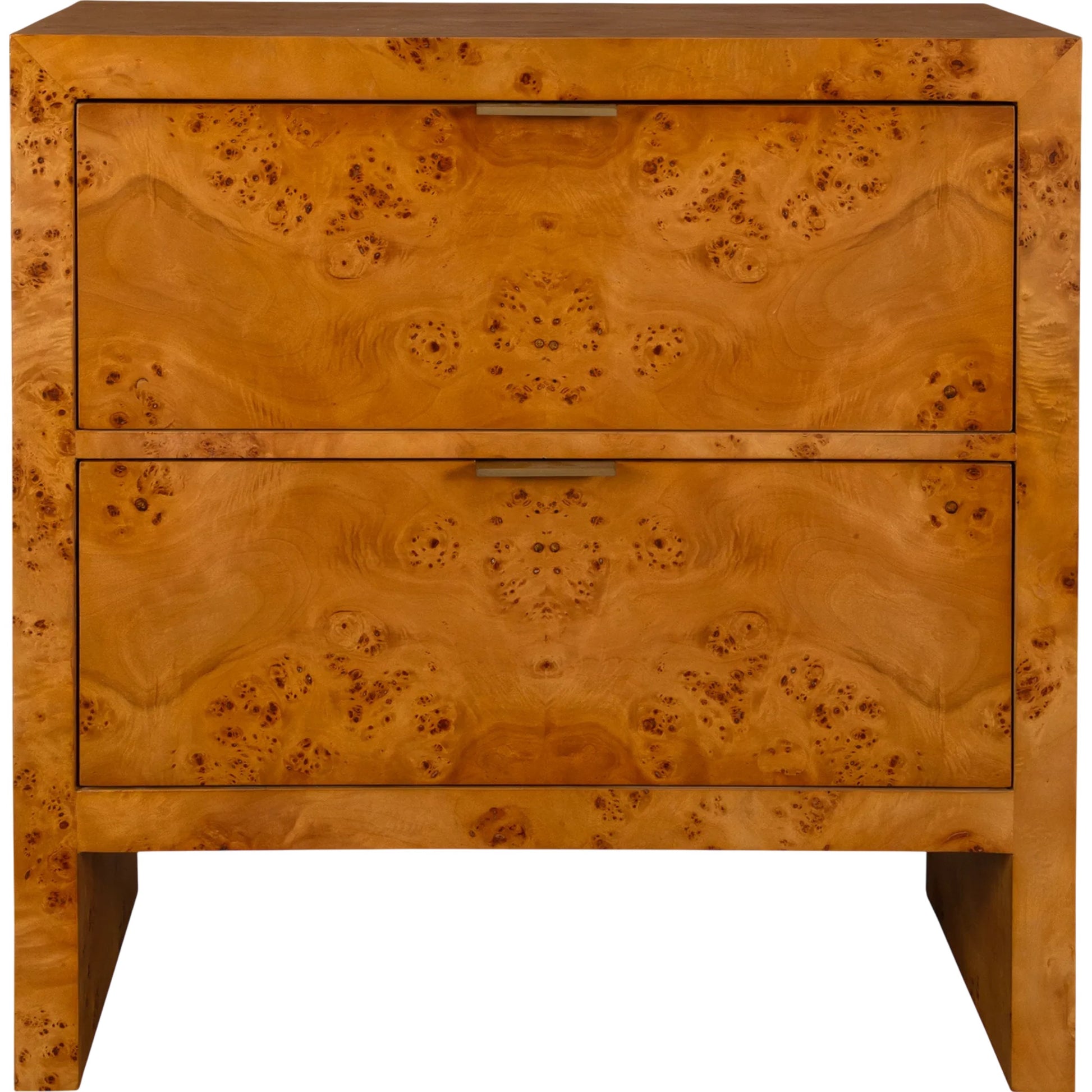 Indus 2-Drawer Burl Chest by Uttermost in poplar burl. Made from accacia, mdf, burl, cemboard in a modern style.