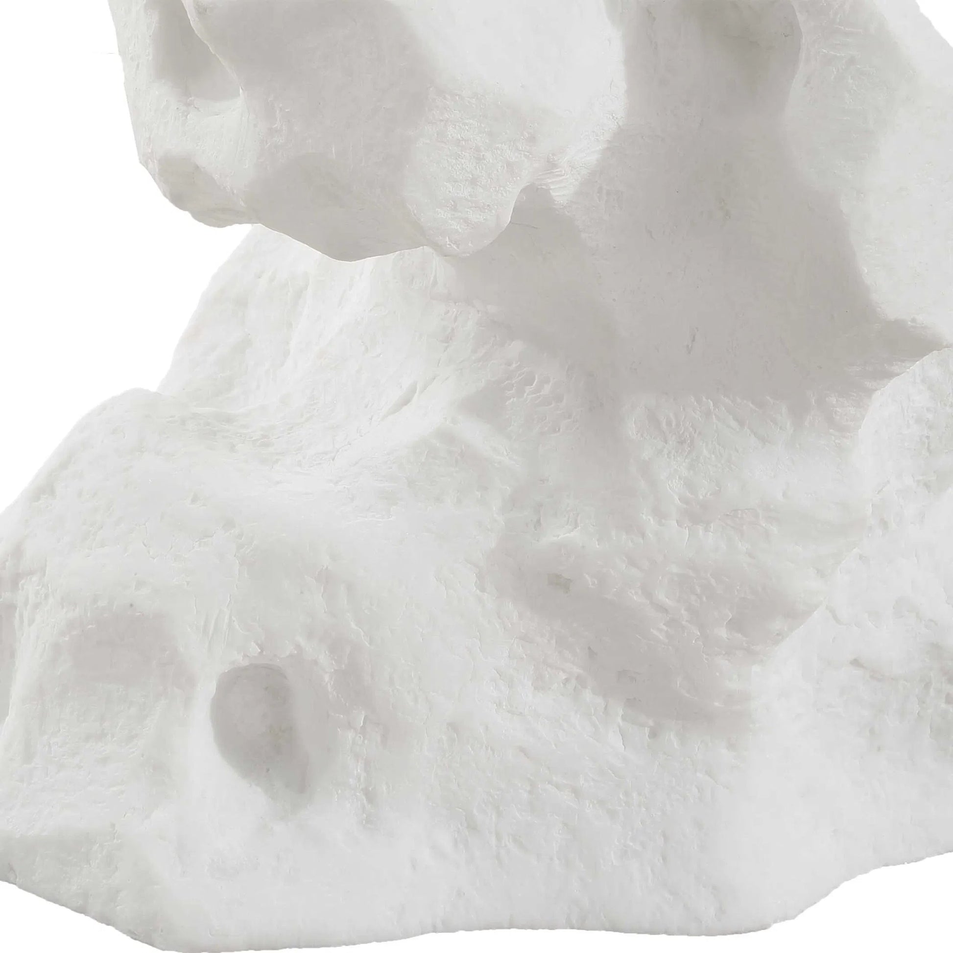 Remnant Drink Table by Uttermost in white. Made from man made stone, crystal, iron in a modern style.