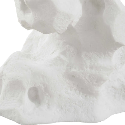 Remnant Drink Table by Uttermost in white. Made from man made stone, crystal, iron in a modern style.