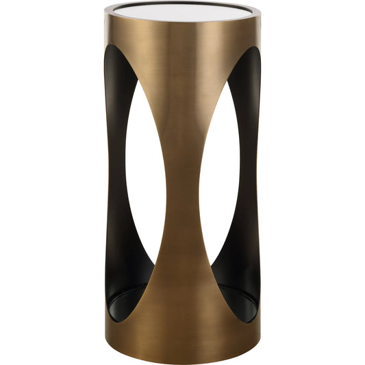 Achilles Drink Table by Uttermost in brass. Made from iron, mirror in a unique style.
