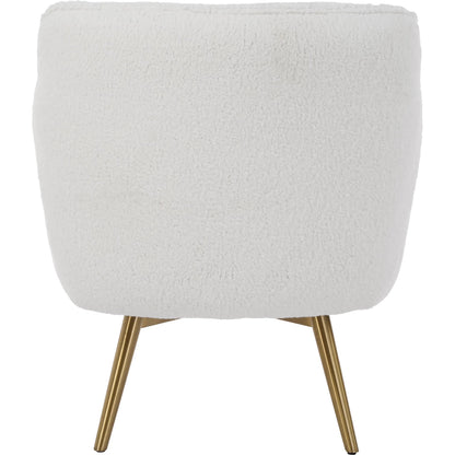 Oasis Swivel Chair by Uttermost in brass. Made from stainless steel, hardwood, plywood, fabric, foam in a transitional style.