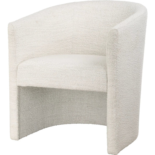 Encompass Fabric Dining Chair by Uttermost in white. Made from bent wood, fabric, foam in a unique style.