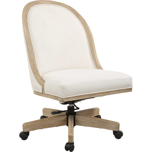 Lithe Light Desk Chair by Uttermost in oak. Made from rubber wood, plywood, metal, foam in a unique style.
