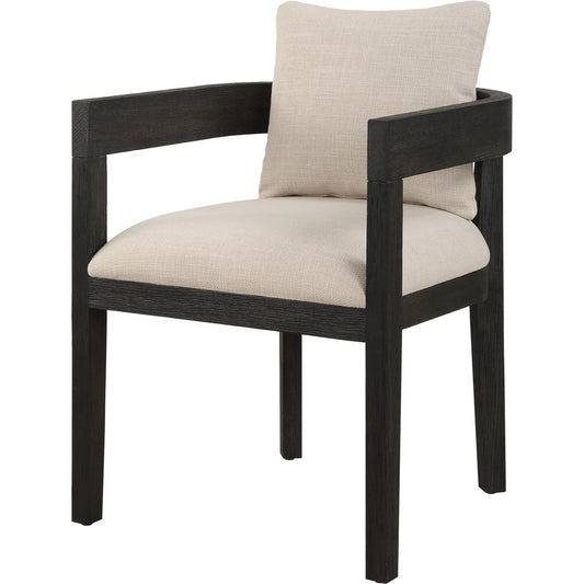 Balboa Modern Dining Chair by Uttermost in oak. Made from oak solid, plywood, foam, fabric in a unique style.