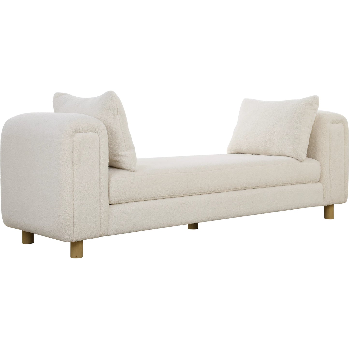 001 SI-2262263 | Primary Silo | Repose Oversized Bench by Uttermost in ivory. Made from solidwood, plywood, fabric, foam in a transitional style.