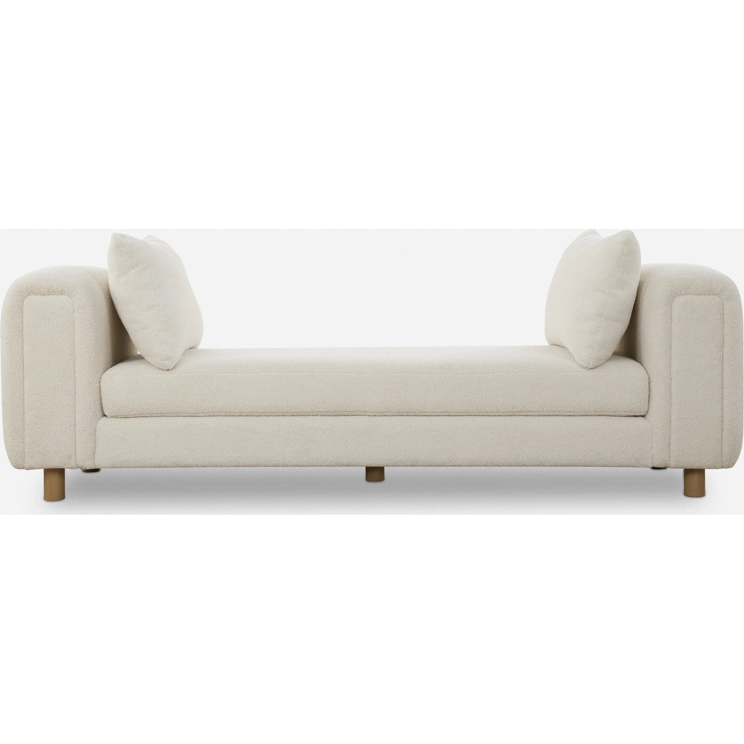 002 SI-2262263 | Additional Silo | Repose Oversized Bench by Uttermost in ivory. Made from solidwood, plywood, fabric, foam in a transitional style.