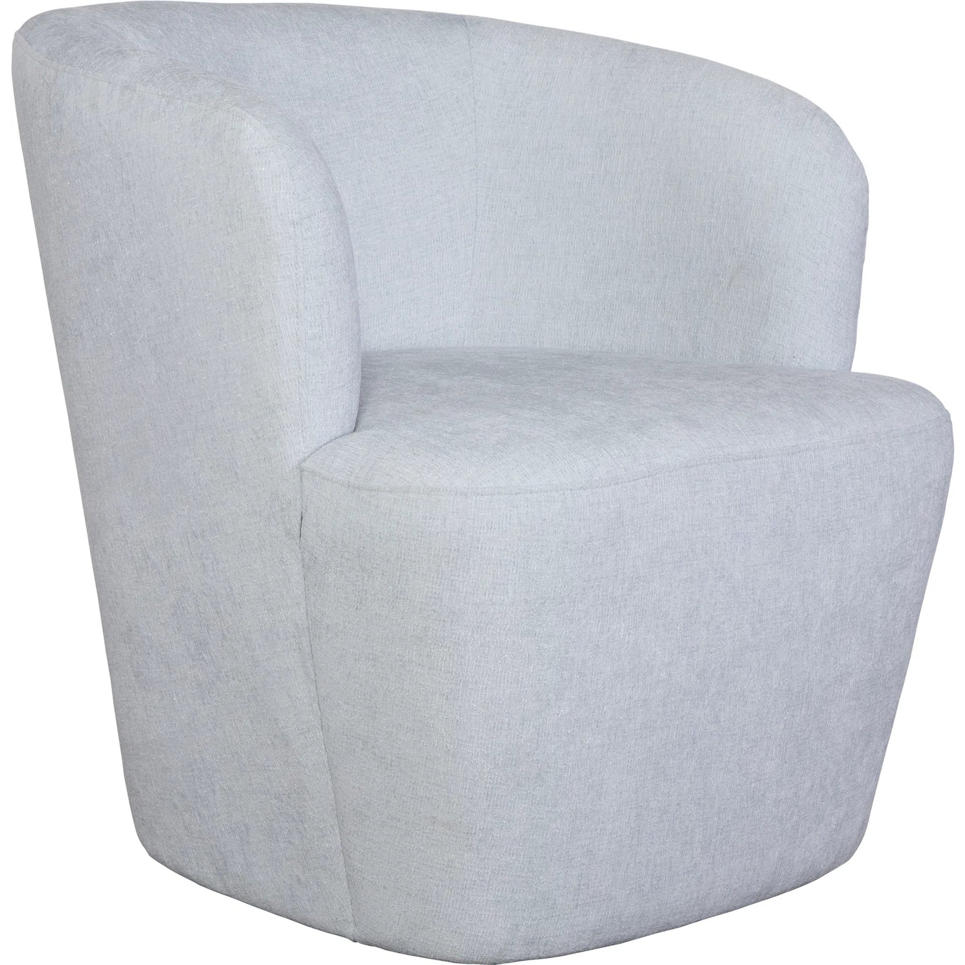 Mist Barrel Swivel Chair by Uttermost in black. Made from rubber wood，plywood，fabric，foam，hardware in a unique style.
