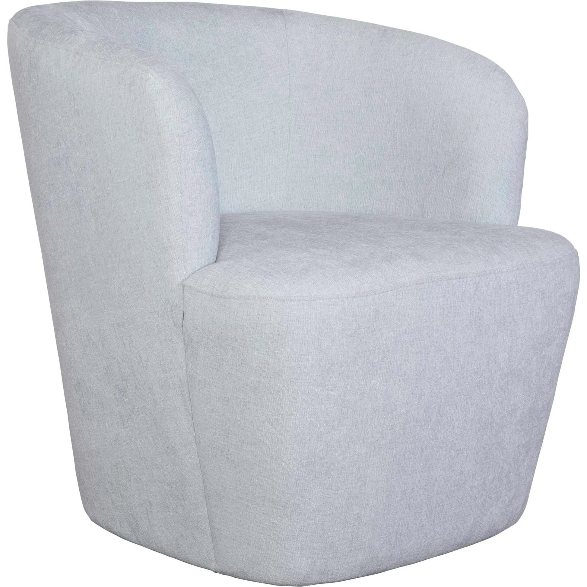 Mist Barrel Swivel Chair by Uttermost in black. Made from rubber wood，plywood，fabric，foam，hardware in a unique style.