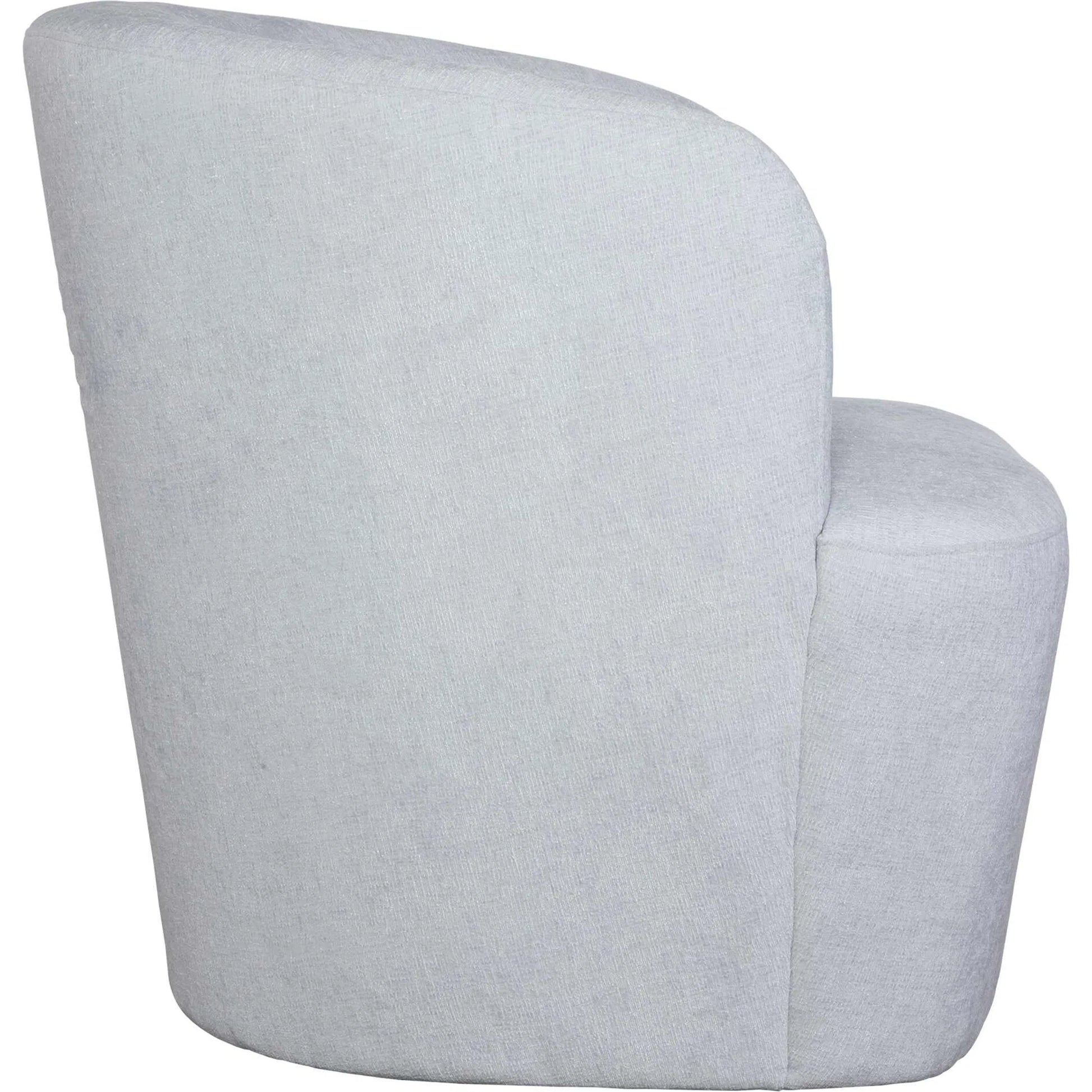 Mist Barrel Swivel Chair by Uttermost in black. Made from rubber wood，plywood，fabric，foam，hardware in a unique style.