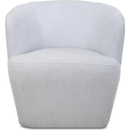 Mist Barrel Swivel Chair by Uttermost in black. Made from rubber wood，plywood，fabric，foam，hardware in a unique style.