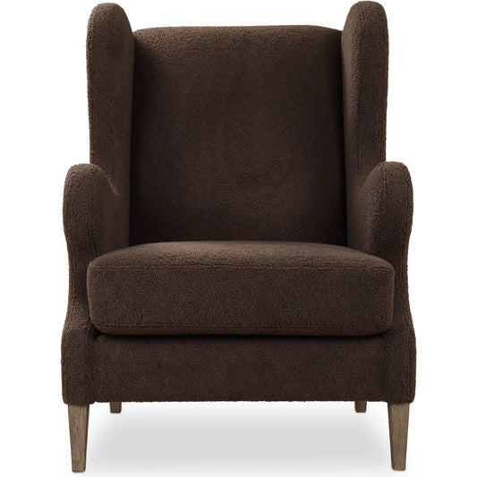 Serpentine Fabric Accent Chair by Uttermost in walnut. Made from rubber wood, metal, plyfoam, fabric in a transitional style.