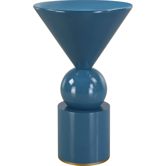 Trig Accent Table by Uttermost in gold. Made from iron, mdf in a unique style.