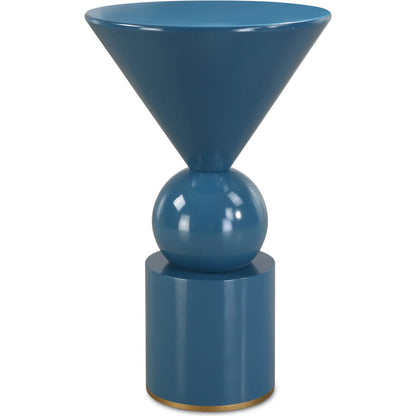 Trig Accent Table by Uttermost in gold. Made from iron, mdf in a eclectic & global style.