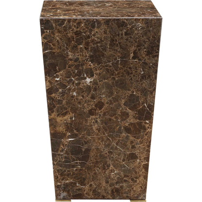 Poe Accent Table by Uttermost in brass. Made from marble, steel in a modern style.