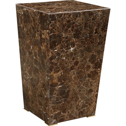 Poe Accent Table by Uttermost in brass. Made from marble, steel in a modern style.