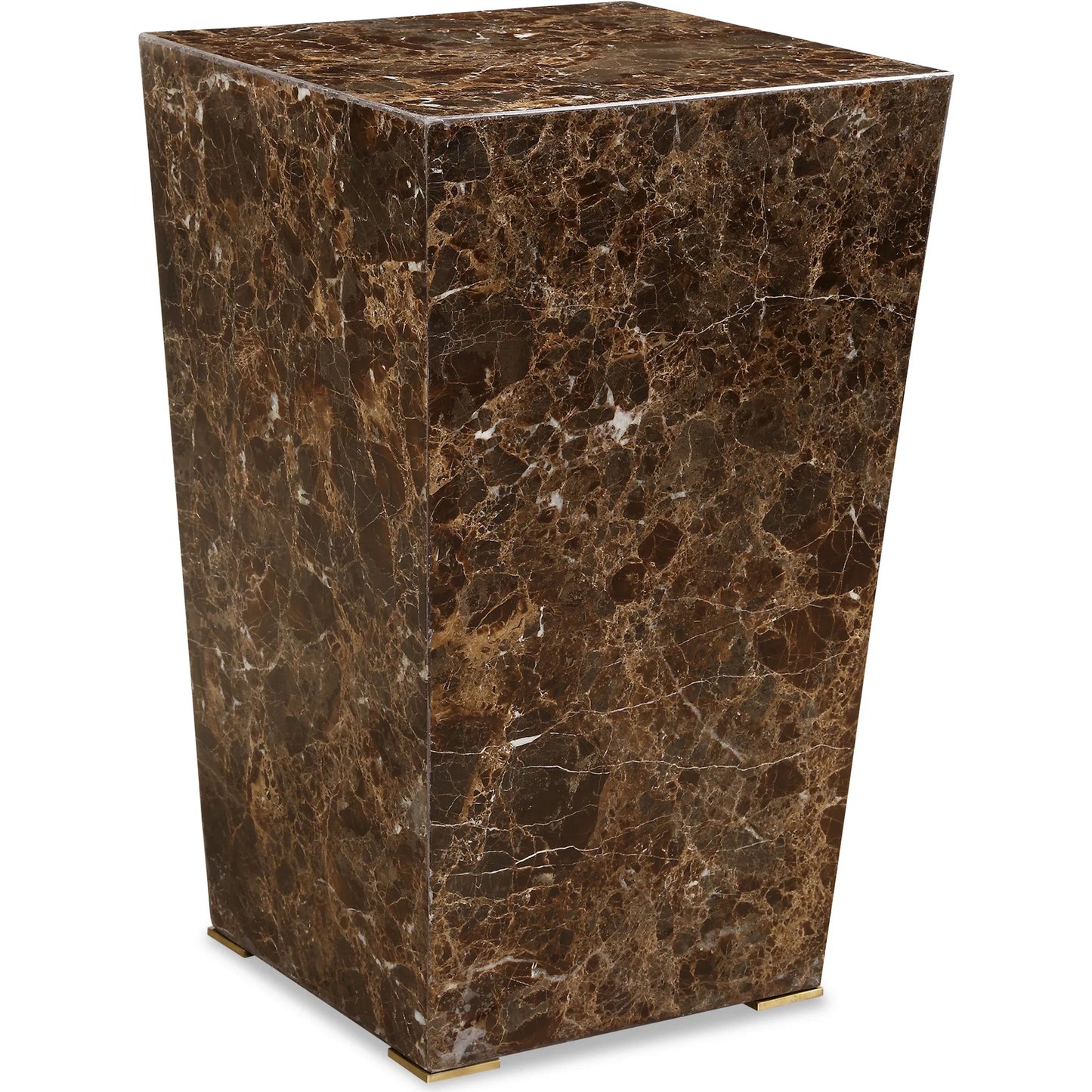 001 SI-2262339 | Primary Silo | Poe Accent Table by Uttermost in brass. Made from marble, steel in a modern style.