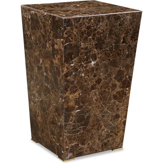 Poe Accent Table by Uttermost in brass. Made from marble, steel in a modern style.