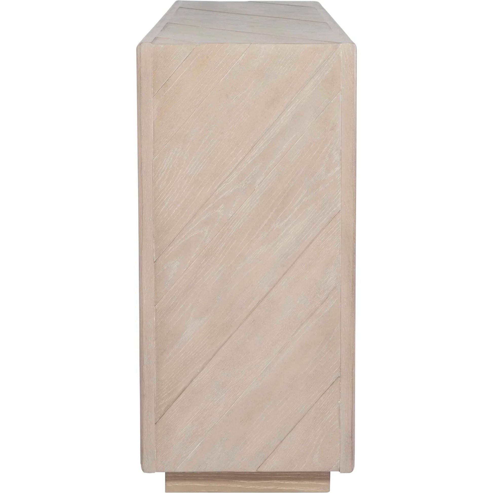 Prism Light Console Table by Uttermost in oak. Made from mdf, oak solid wood, oak veneer in a transitional style.