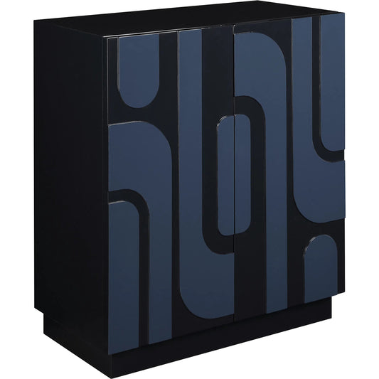 Valeria 2 Door Glossy Cabinet by Uttermost in cobalt. Made from mdf, pine in a unique style.