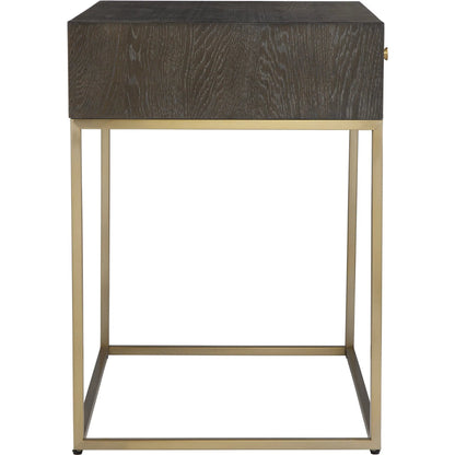 Armistead Side Table by Uttermost in dark. Made from mdf, stainless steel in a unique style.