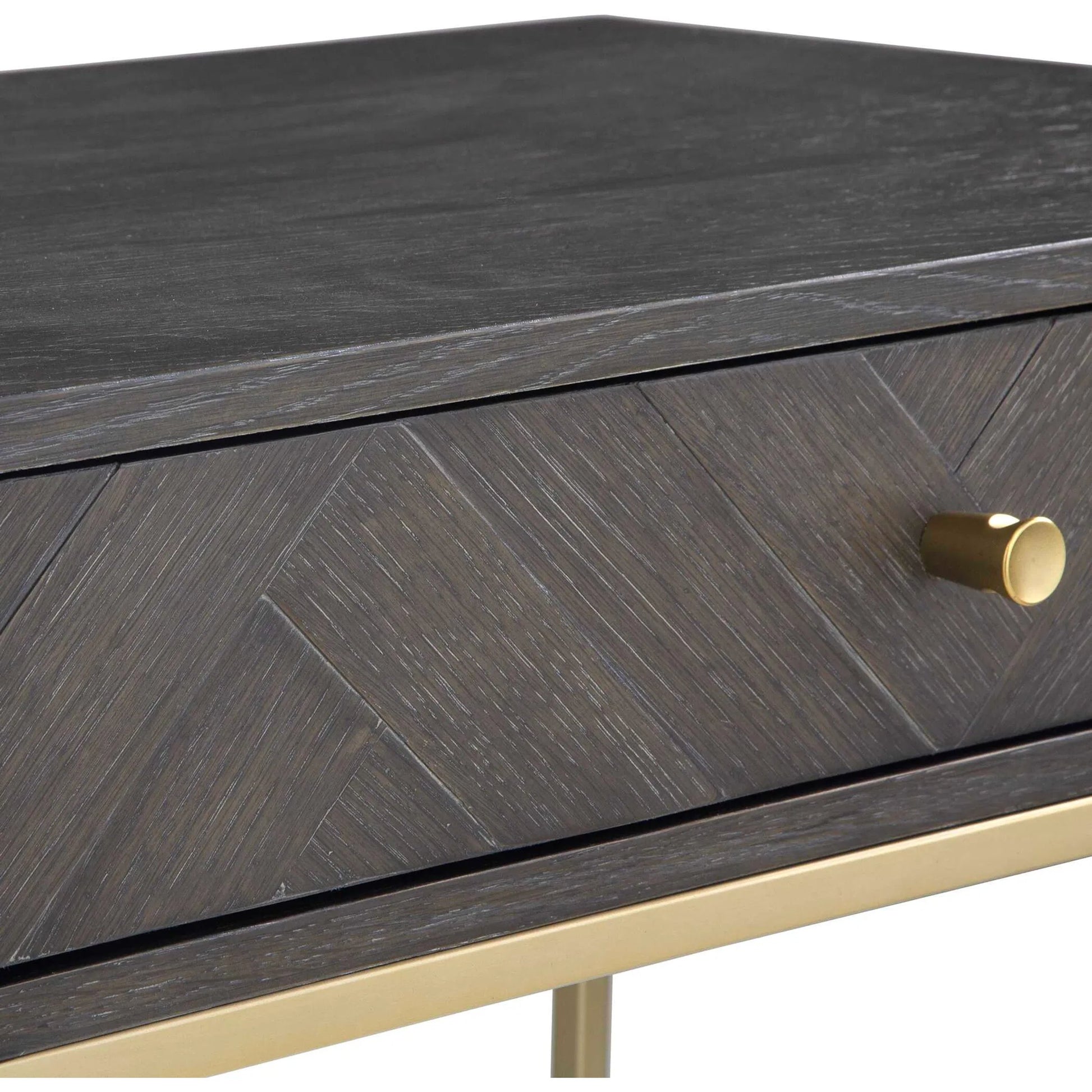 Armistead Side Table by Uttermost in dark. Made from mdf, stainless steel in a unique style.