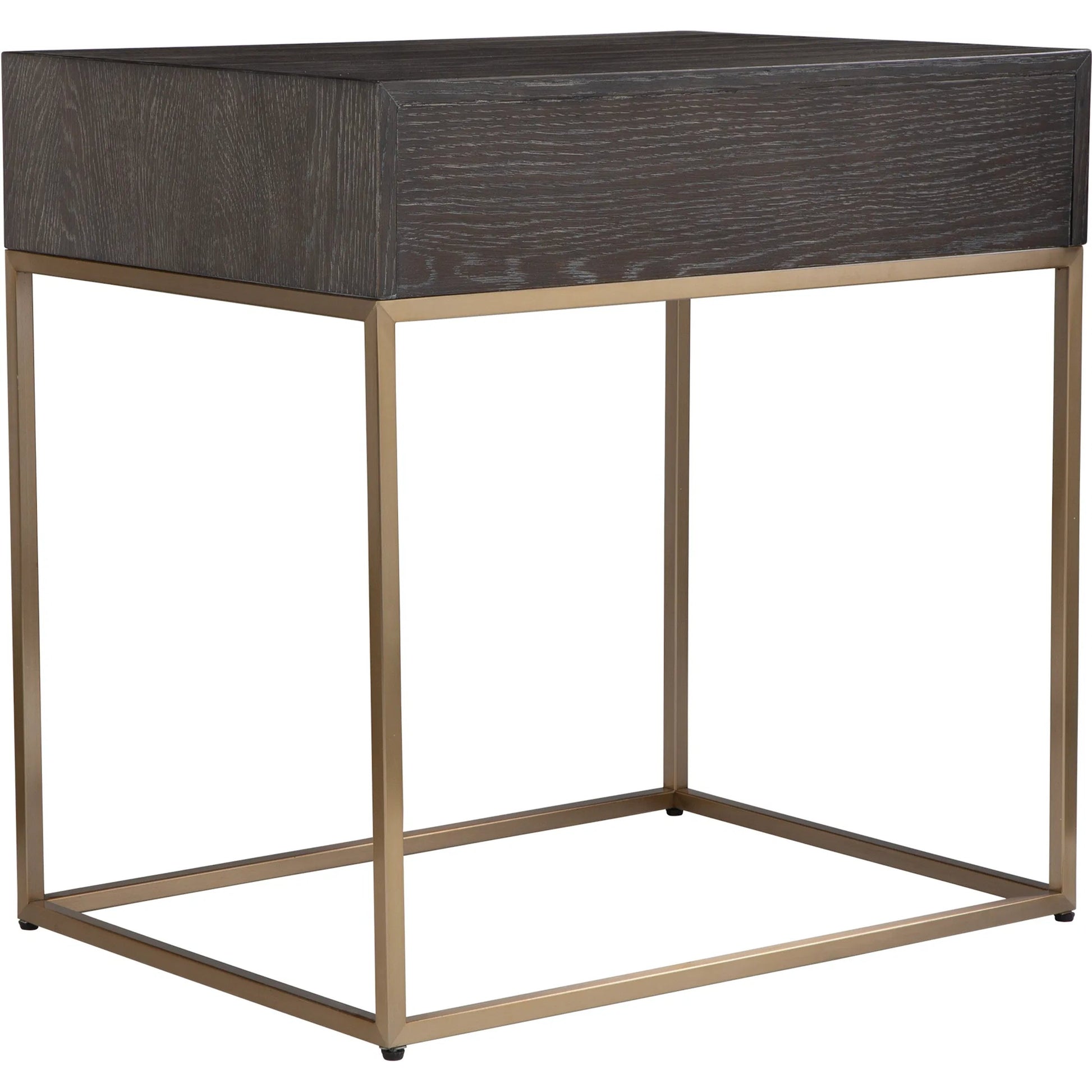 Armistead Side Table by Uttermost in dark. Made from mdf, stainless steel in a unique style.