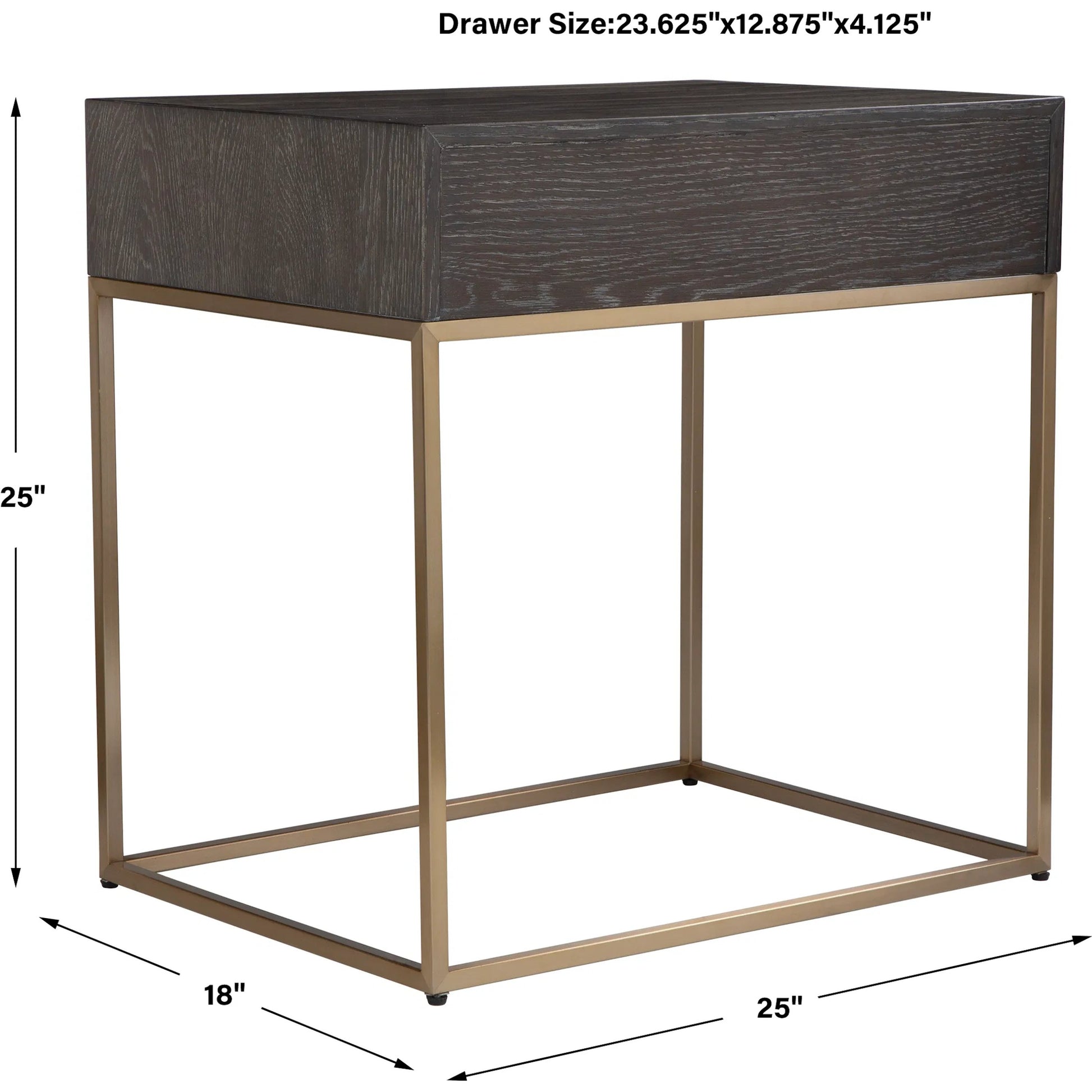 Armistead Side Table by Uttermost in dark. Made from mdf, stainless steel in a unique style.