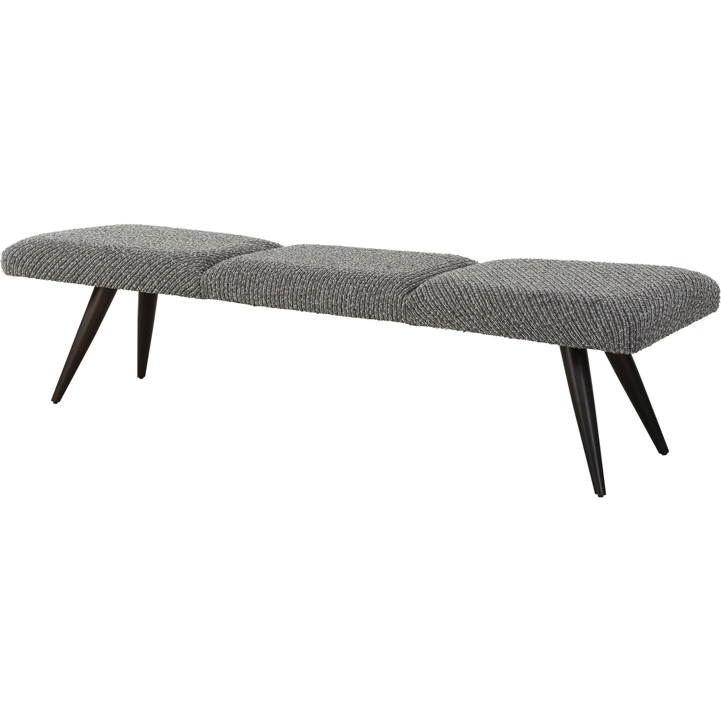 003 SI-2262274 | Primary Silo | Bowtie Fabric Bench by Uttermost in bronze. Made from metal, hardwood, plywood, foam, fabric in a transitional style.