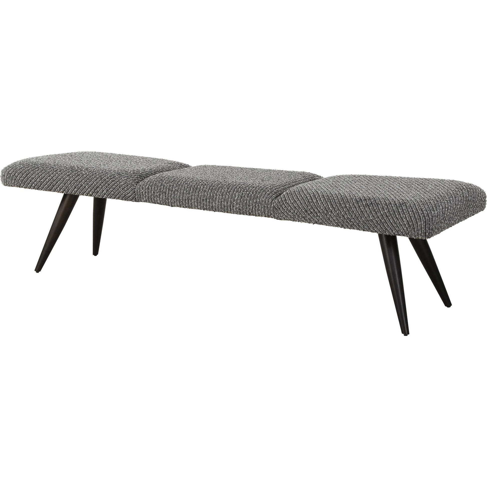 Bowtie Fabric Bench by Uttermost in bronze. Made from metal, hardwood, plywood, foam, fabric in a transitional style.